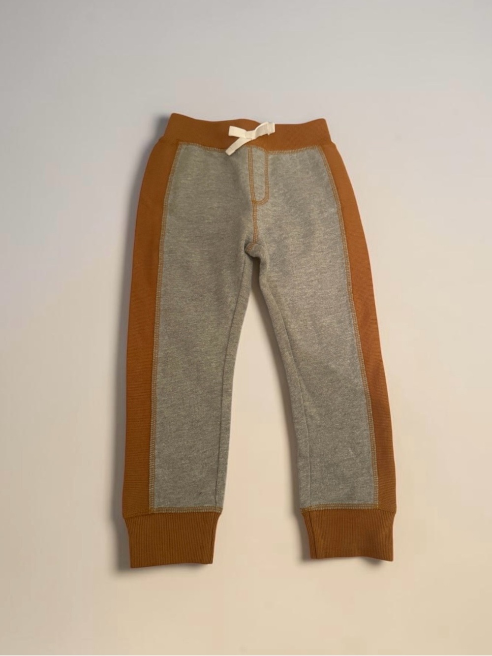 Baby Boy Gray Brown Knit Jogger Pants 12-18M Drawstring Elastic Waist Casual